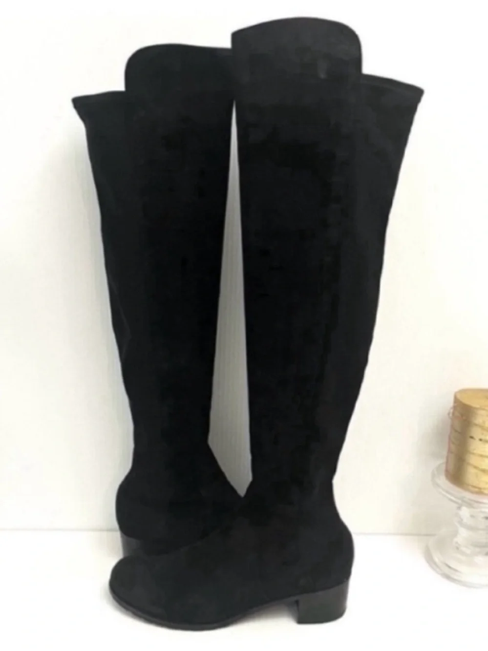 Stuart Weitzman Black Over-the-Knee Suede Boots Size 7.5